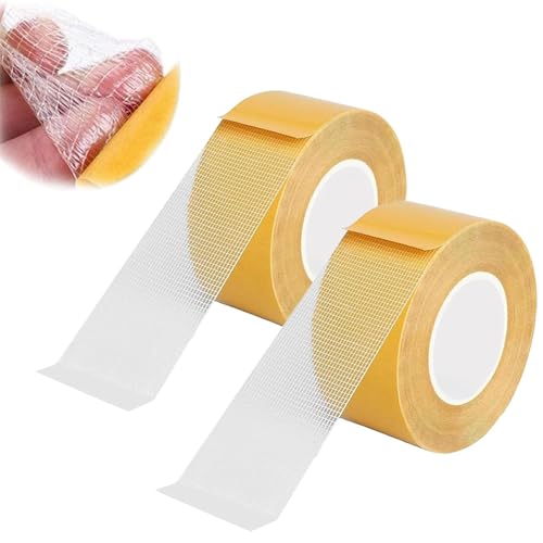 Doppelseitiges Kanalband mit hoher Klebekraft, neue doppelseitige Kanalband-Guidelinels, super klebriges, transparentes Klebeband, für Wände, Teppiche, Glas (2 PCS) von Generic