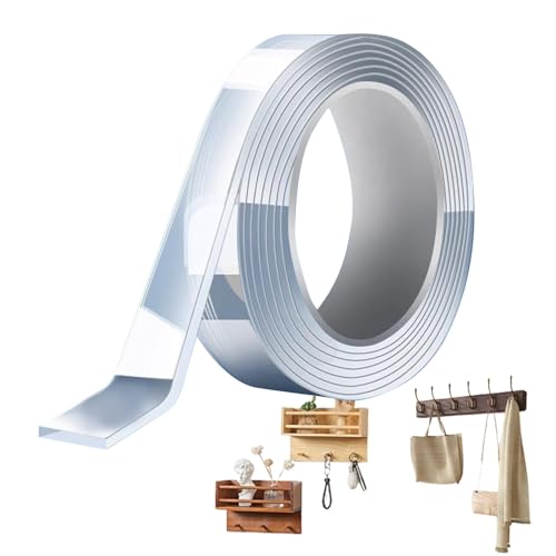 Doppelseitiges Klebeband, doppelseitiges Klebeband - Rolle strapazierfähiges transparentes Klebeband,Posterband wasserdichte Montagebänder für Keramikfliesen Holzwand von Generic