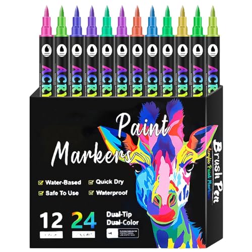 Doppelspitzen-Marker, Doppelspitzen-Marker für – Set mit Kunstbedarf, Kunstmarker für Skizzen, Malstifte für Erwachsene und Halloween-Zeichnungen Doppelspitzen-Marker, Doppelspitzen-Marker für – Set mit Kunstbedarf, Kunstmarker für Skizzen, Malstifte für Erwachsene und Halloween-Zeichnungen von Generic
