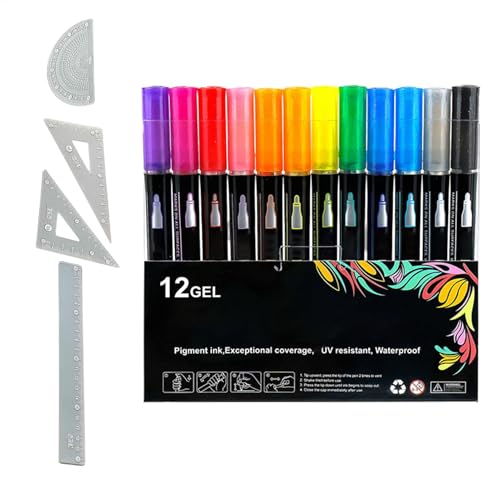 Doppelzeilige Konturmarker: Squiggles Glitzer-Marker-Set. Die Konturenstifte enthalten Lineal für Kunst, Zeichnen, Schreiben und Grußkarten. Doppelzeilige Konturmarker: Squiggles Glitzer-Marker-Set. Die Konturenstifte enthalten Lineal für Kunst, Zeichnen, Schreiben und Grußkarten. von Generic