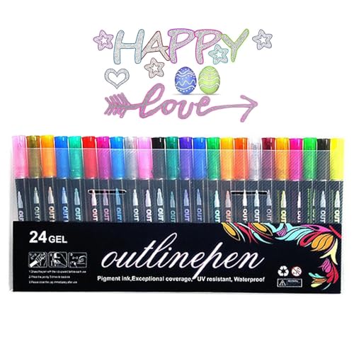 Doppelzeilige Malstifte | Doppelzeilige Stift-Marker – Hochpigmentierte Super Kritzelfarben Stifte für Kunsthandwerk auf Metall, Holz und Doppelzeilige Malstifte | Doppelzeilige Stift-Marker – Hochpigmentierte Super Kritzelfarben Stifte für Kunsthandwerk auf Metall, Holz und von Generic