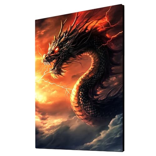 Drachen Malen Nach Zahlen Erwachsene Tier Malen Nach Zahlen 30x40 cm DIY Basteln Erwachsene Klarheit Farbe Leinwan Bilder mit Acrylfarben Set 3 Typen Pinsel für Wanddeko Wohnzimmer, Geschenke 2YH-6792 Drachen Malen Nach Zahlen Erwachsene Tier Malen Nach Zahlen 30x40 cm DIY Basteln Erwachsene Klarheit Farbe Leinwan Bilder mit Acrylfarben Set 3 Typen Pinsel für Wanddeko Wohnzimmer, Geschenke 2YH-6792 von Generic