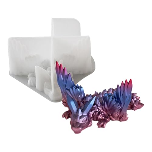 Drachenharzform, Silikonharzformen, handgefertigte Drachenform aus Silikon, Kerzengießform, multifunktionale Epoxidharz-Formen für Schmuck, Ornamente und Drachenharzform, Silikonharzformen, handgefertigte Drachenform aus Silikon, Kerzengießform, multifunktionale Epoxidharz-Formen für Schmuck, Ornamente und von Generic