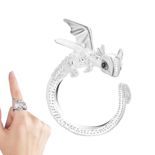 Dragon Crochet Ring - Cittling -Tool, Fadenstützband | Flexible Fadenführung Metallzubehör, weiches tragbares und glattes tragbares Designprodukt von Generic