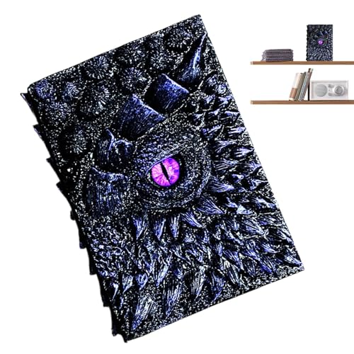 Dragon Eye Tagebuch – dekoratives geprägtes Notizbuch, Dragon Eye Tagebuch | geprägtes Schreibbuch für Drachenliebhaber, Reise-Notizblock mit festem Einband, Deko-Ornamente Dragon Eye Tagebuch – dekoratives geprägtes Notizbuch, Dragon Eye Tagebuch | geprägtes Schreibbuch für Drachenliebhaber, Reise-Notizblock mit festem Einband, Deko-Ornamente von Generic
