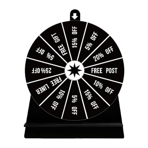 Drehbares Belohnungsrad, drehbares Belohnungsrad mit Ständer - Mehrzweck-Preisrad Glücksrad Spiel, kompaktes Spinnerspiel für Hochzeitsfamilienfeiern Drehbares Belohnungsrad, drehbares Belohnungsrad mit Ständer - Mehrzweck-Preisrad Glücksrad Spiel, kompaktes Spinnerspiel für Hochzeitsfamilienfeiern von Generic