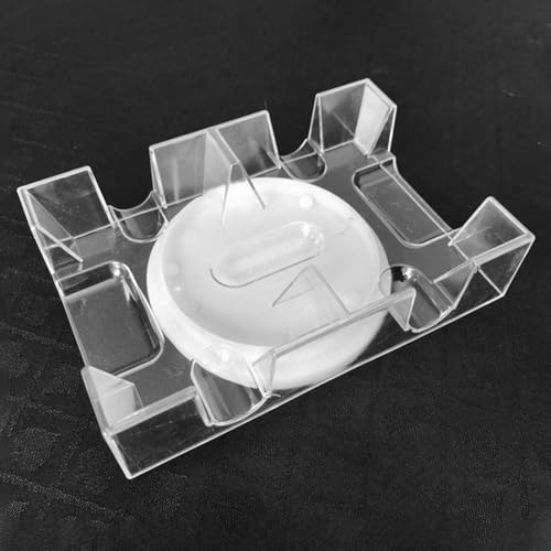 Drehbares Kartenfach – Spielkartenhalter, transparenter Kartenhalter | Kartenhalter für Drehspiele, Organizer für 2 Klappkarten, transparentes Acryl-Kartentablett, von Generic