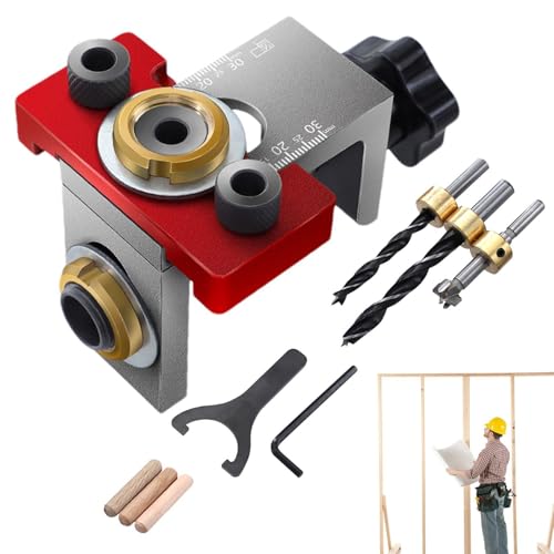 Drill Jig für gerade Löcher, Masken für Holzbearbeitung, Einstellbares Bohrwerkzeug, Bohrloch-Set, Jig Dowel Center, Holzbearbeitungsfugenwerkzeug Drill Jig für gerade Löcher, Masken für Holzbearbeitung, Einstellbares Bohrwerkzeug, Bohrloch-Set, Jig Dowel Center, Holzbearbeitungsfugenwerkzeug von Generic
