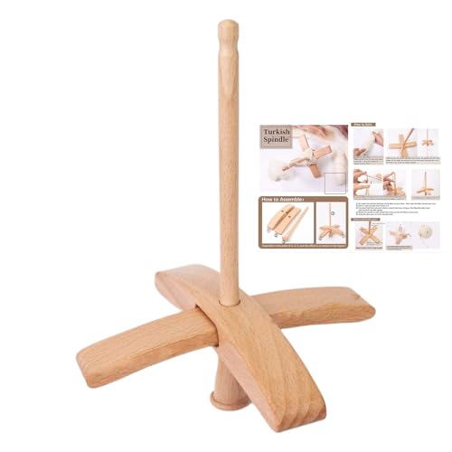 Drop Spindel - Spinner Kit | Handspinner Tool | Handgemachte Tropfen Spindeln mit künstlerischen Schnitzereien | Multifunktionale türkische Holzspindlee für Garn, Weben, Wolle, Handwerk, Häkeln von Generic