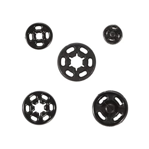 Druckknöpfe aus ABS-Kunststoff, unsichtbar, 13 mm, schwarz, 100 Stück von Generic