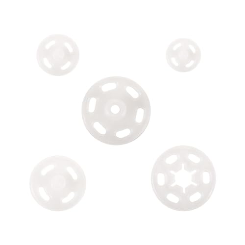 Druckknöpfe aus ABS-Kunststoff, unsichtbar, 18 mm, transparent, Weiß, 100 Stück Druckknöpfe aus ABS-Kunststoff, unsichtbar, 18 mm, transparent, Weiß, 100 Stück von Generic