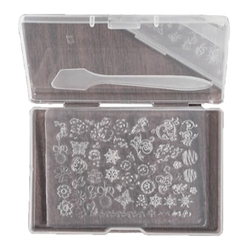 Dünne Silikon Nail Art Form Transparent Stamping Platte Nägel Epoxidharz Gießen für DIY Schmuck Formen Heimdekoration von Generic