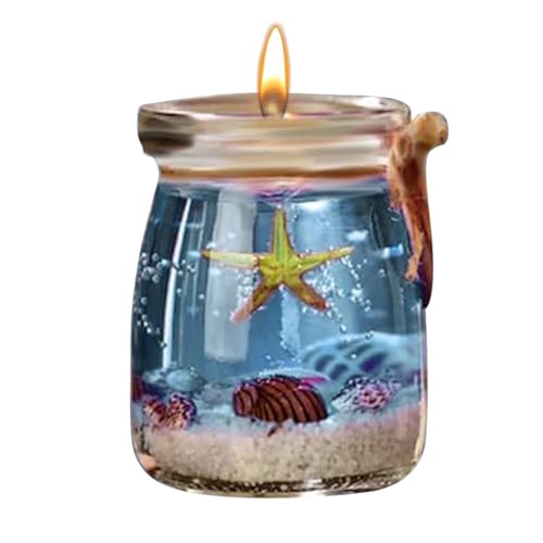 Generic Duftkerze, Tragbare Duftkerzen, Kerze im Glas für Schlafzimmer, Spa, Bad, Yoga - Meer-Thema-Gel-Kerze mit Meeresbrise, Wildblumen, Nebel-Duft Generic Duftkerze, Tragbare Duftkerzen, Kerze im Glas für Schlafzimmer, Spa, Bad, Yoga - Meer-Thema-Gel-Kerze mit Meeresbrise, Wildblumen, Nebel-Duft von Generic