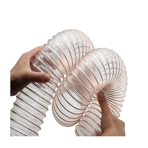 Durchstichfester PVC-Staubabsaugschlauch Flexibler, Transparenter PU-Polyurethan-Absaugschlauch Für Staubabsaugsysteme In Der Holzbearbeitung Und Materialhandhabung(L 10m(33 Ft),Dia-38MM (1.5 Inch)) von Generic