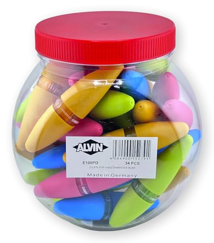 E100PD Ellipse Pop Bleistiftspitzer mit einem Loch, 34 Stück, Magnesiumlegierung Innenblatt, kompakter Behälter, für Farb- und Graphitstifte, ergonomisches Design E100PD Ellipse Pop Bleistiftspitzer mit einem Loch, 34 Stück, Magnesiumlegierung Innenblatt, kompakter Behälter, für Farb- und Graphitstifte, ergonomisches Design von Generic