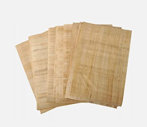 Echtes Papyruspapier, Set aus ägyptischem Papyrus, 20 x 30 cm, für Kunstprojekte, Druckerpapier, Geschichtsthema in der Schule und alte Alphabete Papierbögen von Maria Stores. (25 Papyrusblätter) von Generic