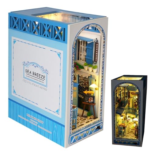 Eckenset für Bücher, Buchecken -D, Miniatur-Set für Bücher mit Holzpuzzle, kreative zusammengesetzte Buchstützen, einzigartige Bastelarbeiten für d von Generic