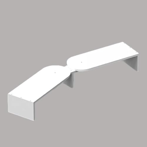 Eckständer für Computermonitore, Laptopständer für 2 Monitore, Verstellbarer Winkel, Massivholz, Schreibtischablage, Höhe 9 cm, 15 cm (Farbe: Stil G, Größe: 15 cm) von Generic