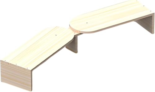 Eckständer für Computermonitore, Laptopständer für 2 Monitore, Verstellbarer Winkel, Massivholz, Schreibtischablage, Höhe 9 cm x 15 cm (Farbe: Stil F, Größe: 15 cm) von Generic