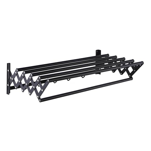 Edelstahl Wand montiert Drying Rack Durable & Retractable Clothes Trockner für Indoor/Outdoor Verwendung 60cm Raum Saving & Sturdy Black Design von Generic