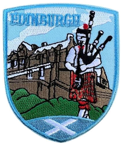 Edinburgh Castle Schottland Patch bestickt zum Aufbügeln oder Aufnähen (7,6 cm) Schottische Highlands Flagge Design Reise Vereinigtes Königreich Souvenir perfekt für Rucksäcke, Jacken, Hüte, Geschenke von Generic