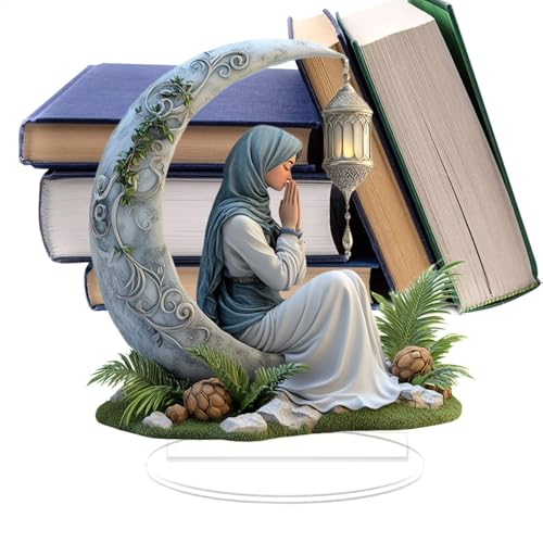 Eid-Dekorationen für den Heimtisch – Partyzubehör, Ornamente – Mond-Eid-Tischschild, Ornament für Party, Tischplatte, Heimkunst, Handwerksdekoration Eid-Dekorationen für den Heimtisch – Partyzubehör, Ornamente – Mond-Eid-Tischschild, Ornament für Party, Tischplatte, Heimkunst, Handwerksdekoration von Generic