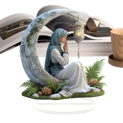 Eid al-Fitr-Dekorationen – Eid-Dekorationen für den Tisch – Party-Tafelaufsatz-Schild – Eid-Dekorationen, Tischdekoration, Mond-Tischdekoration, Schild für Zuhause, Schlafzimmer, Party Eid al-Fitr-Dekorationen – Eid-Dekorationen für den Tisch – Party-Tafelaufsatz-Schild – Eid-Dekorationen, Tischdekoration, Mond-Tischdekoration, Schild für Zuhause, Schlafzimmer, Party von Generic