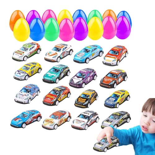 Eier – langlebige, Leuchtend Bunte eierfüller, langlebige vorgefüllte Eier | Eier mit Spielzeug im Auto, überraschungseier, Autospielzeug für Kinder, Mädchen und Jungen von Generic