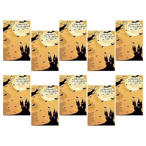 Einladungskarten für Halloween-Party, Einladungen, Halloween-Party, füllen Sie eine leere Einladung, Horror-Partykarten, -Motiv, Spinnennetz-Design, 10 Stück, c von Generic