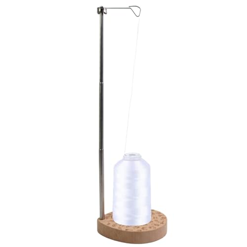 Einzelgarnrollenhalter, Garnhalter für Nähmaschine, Garnhalter von 6,3 bis 15,5 Zoll in der Höhe, verstellbar, Rollenhalter mit stabiler Holzbasis, mehr Fütterung, von Generic