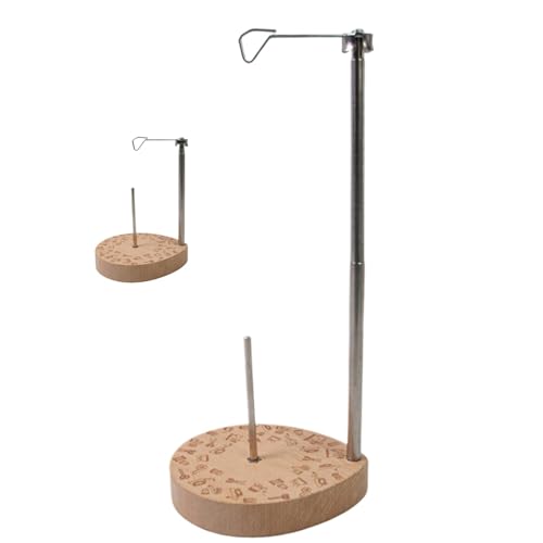Einzelkegelrollenhalter, höhenverstellbarer Kegelrollenhalter von 6,3 bis 15,5 Zoll, Rollenhalter mit stabiler Holzbasis für Stickgarn, Nähen und Quilten Einzelkegelrollenhalter, höhenverstellbarer Kegelrollenhalter von 6,3 bis 15,5 Zoll, Rollenhalter mit stabiler Holzbasis für Stickgarn, Nähen und Quilten von Generic