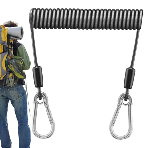 Einziehbares Seil mit Antirutsch – Sicherer Karabiner für Sport und Extremsport | Edelstahl-Teleskopkabel, Anti-Verlust-Haken, für Wandern und Angel-Liebhaber Einziehbares Seil mit Antirutsch – Sicherer Karabiner für Sport und Extremsport | Edelstahl-Teleskopkabel, Anti-Verlust-Haken, für Wandern und Angel-Liebhaber von Generic