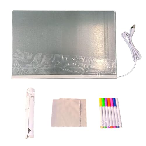 Einzigartige LED-Schreibtafel – beleuchtete, trocken abwischbare Tafel, beleuchtete Acryl-Nachrichtentafel, leuchtendes Schreibbrett, modernes Schreibbrett, tragbare Schreibtafel für Zuhause, Schule Einzigartige LED-Schreibtafel – beleuchtete, trocken abwischbare Tafel, beleuchtete Acryl-Nachrichtentafel, leuchtendes Schreibbrett, modernes Schreibbrett, tragbare Schreibtafel für Zuhause, Schule von Generic