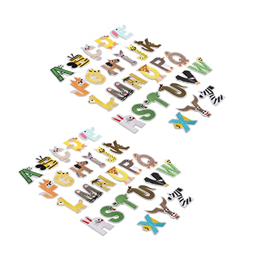 Eisen, Farbenfrohe Tiere 52 PCs A Bis Z Englische Buchstaben auf Patch von Generic