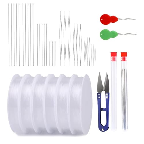 Elastische Schnur für Armbänder, Seil für die Herstellung von Armbändern | Perlenkette mit 6 Rollen für die Schmuckherstellung | 1 mm starke, elastische elastische elastische Schnur für die Elastische Schnur für Armbänder, Seil für die Herstellung von Armbändern | Perlenkette mit 6 Rollen für die Schmuckherstellung | 1 mm starke, elastische elastische elastische Schnur für die von Generic