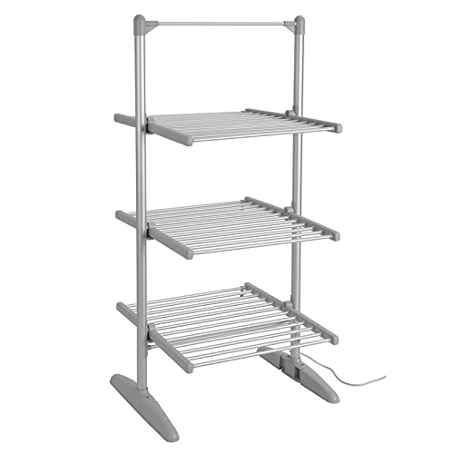 Elektrisch beheizter Wäschetrockner Airer3-Tier Klappbarer beheizter Wäscheständer für den InnenbereichElektrischer Handtuchtrockner aus Edelstahl Tragbarer, beweglicher, energieeffizienter Wäschetro Elektrisch beheizter Wäschetrockner Airer3-Tier Klappbarer beheizter Wäscheständer für den InnenbereichElektrischer Handtuchtrockner aus Edelstahl Tragbarer, beweglicher, energieeffizienter Wäschetro von Generic
