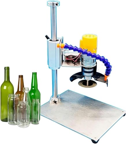 Elektrische Flaschenschneidemaschine, Weinglasflaschenschneider mit sämtlichem Zubehör, 6000 U/min-Motor und verstellbarem Schneidkopf, präzises Schneiden, für Verschiedene Glasflaschen von Generic