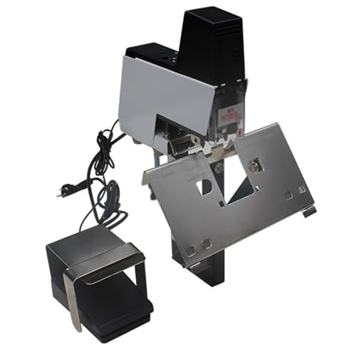 Elektrischer Sattelhefter, 100 mm Flache Bindetiefe, automatische Schnellheftmaschine, 2–30 Blatt mit Pedal, 1–9 Intensitätsstufen einstellbar, for Büro, Zuhause, Schule von Generic