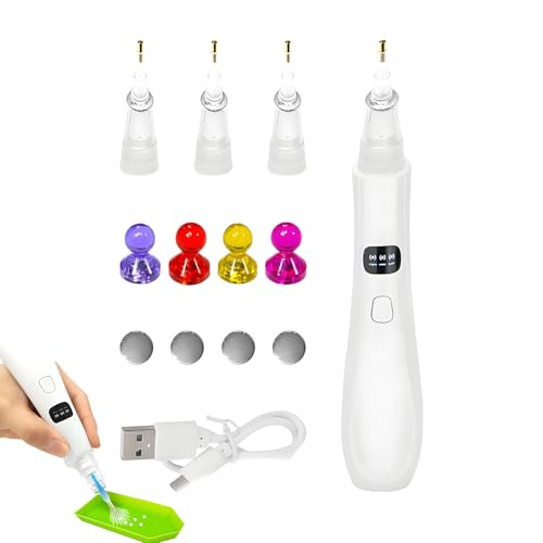 Elektrischer Strasskunstmalerei Stift, Strasskunststift - Präzisions -Strass -Applikator,Wiederaufladbare, leise, lang anhaltende kabellose Zeichenwerkzeuge mit 3 einstellbaren Modi für Lack-Puzzle-Ku Elektrischer Strasskunstmalerei Stift, Strasskunststift - Präzisions -Strass -Applikator,Wiederaufladbare, leise, lang anhaltende kabellose Zeichenwerkzeuge mit 3 einstellbaren Modi für Lack-Puzzle-Ku von Generic