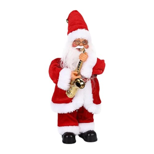 Elektrischer Weihnachtsmann: Weihnachtsmann-Puppe, Weihnachtsmann-Puppe, Weihnachtsmann-Puppe | Gesang lustiges elektrisches Spielzeug des Weihnachtsmanns mit Brille, Singen Tanzen Ornamente des von Generic