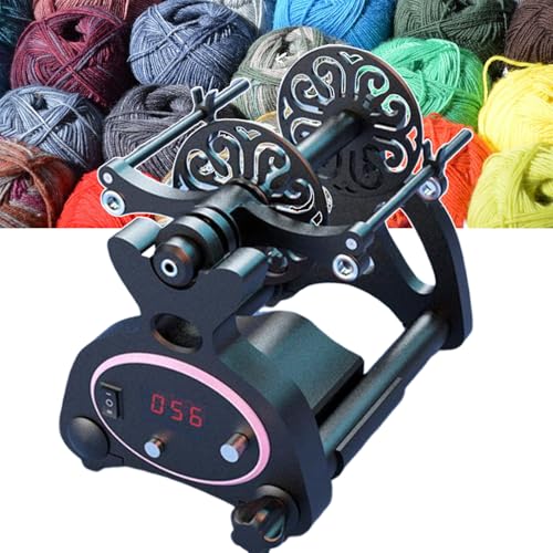 Elektrisches Wolle Spinnrad Elektrisches Spinnrad, 12 V, Spinnrad für Wolle, mit digitaler Anzeigefunktion und abnehmbarer Steuerbox, 8 Unzen, 14 mm Öffnung, maximale Geschwindigkeit 1800 U/ von Generic