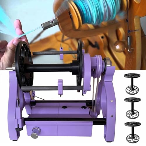 Elektrisches Wolle Spinnrad Elektrisches Spinnrad, 12 V, elektrisches Spinnrad, Wickelmaschine für Wollspinnfasergarne, Zuführöffnung 12 mm/4 oz (120 g), einstellbare Geschwindigkeit, zum We von Generic