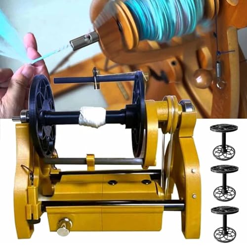 Elektrisches Wolle Spinnrad Elektrisches Spinnrad, 800 U/min Spinnfaden aus Hundehaarwolle, stufenlose Geschwindigkeitsregulierung/Vorwärts- und Umschalten, Garnwickelmaschine - 4 oz (120 g) von Generic
