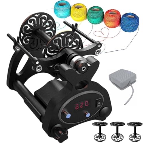 Elektrisches Wolle Spinnrad Elektrisches Spinnrad, automatischer Garnwickler, 4 oz oder 8 oz elektrisches Spinnrad mit Digitalanzeige und Fußschalter und 3 Spulen, stufenloses Spinnrad, Vorw Elektrisches Wolle Spinnrad Elektrisches Spinnrad, automatischer Garnwickler, 4 oz oder 8 oz elektrisches Spinnrad mit Digitalanzeige und Fußschalter und 3 Spulen, stufenloses Spinnrad, Vorw von Generic
