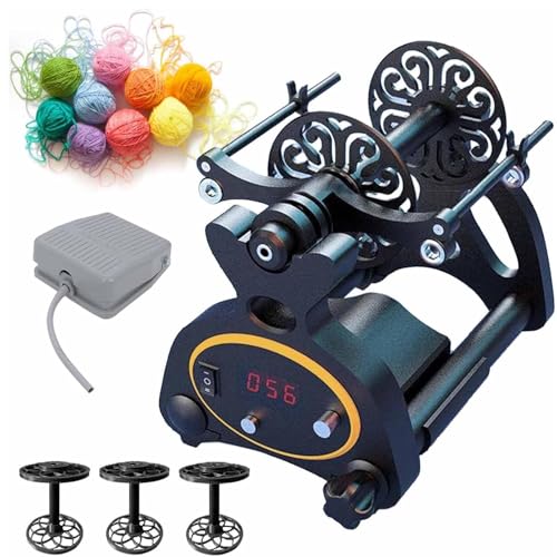 Elektrisches Wolle Spinnrad Elektrisches Spinnrad Automatische Garnwickelmaschine, 800 U/min Wollspinnrad Mit Display Und Fußschalter, Vorwärts- Und Stufenlose Geschwindigkeit/8 Unzen / 3 Sp von Generic