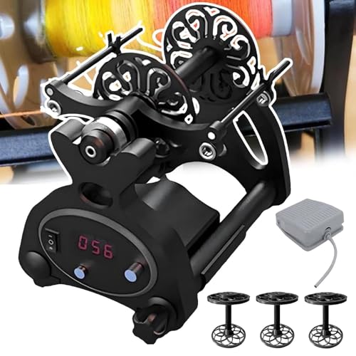 Elektrisches Wolle Spinnrad Elektrisches Spinnrad Automatische Garnwickelmaschine, 800 U/min Wollspinnrad Mit Display Und Fußschalter, Vorwärts- Und Stufenlose Geschwindigkeit/8 Unzen / 3 Sp von Generic