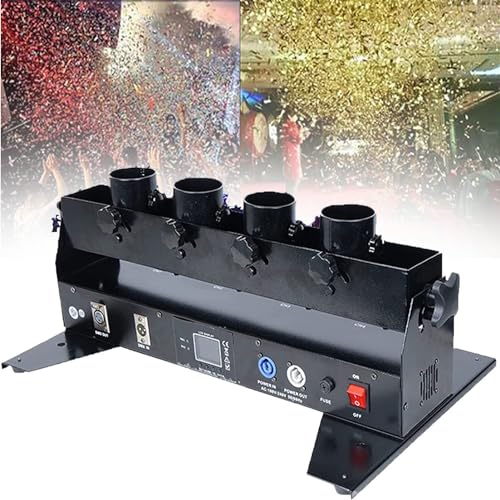 Elektronische Multicolor Konfetti Konfettikanonen Launcher Maschine Kanone 4 Schuss Elektrische Streamer DMX Hochzeit Shooter Jäten Party Elektronische Multicolor Konfetti Konfettikanonen Launcher Maschine Kanone 4 Schuss Elektrische Streamer DMX Hochzeit Shooter Jäten Party von Generic