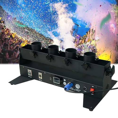 Elektronische Multicolor Konfetti Konfettikanonen-Maschinenwerfer, 4 Schusswaffen, Strahlpistolen für Partys für Kinder, Hersteller für Partys, Hochzeitsbars, KTV-Bühnen, Schwarz Elektronische Multicolor Konfetti Konfettikanonen-Maschinenwerfer, 4 Schusswaffen, Strahlpistolen für Partys für Kinder, Hersteller für Partys, Hochzeitsbars, KTV-Bühnen, Schwarz von Generic