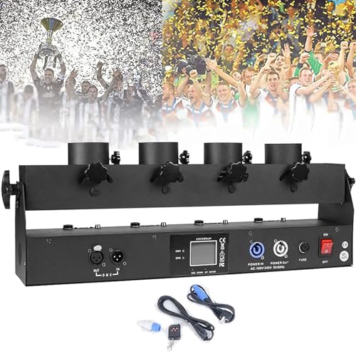Elektronische Multicolor Konfetti Konfettikanonen-Werfer-Maschine Kanonen-Shooter 4 Pistolen DMX512-Fernbedienung, für Hochzeitsfeier-Disco Elektronische Multicolor Konfetti Konfettikanonen-Werfer-Maschine Kanonen-Shooter 4 Pistolen DMX512-Fernbedienung, für Hochzeitsfeier-Disco von Generic