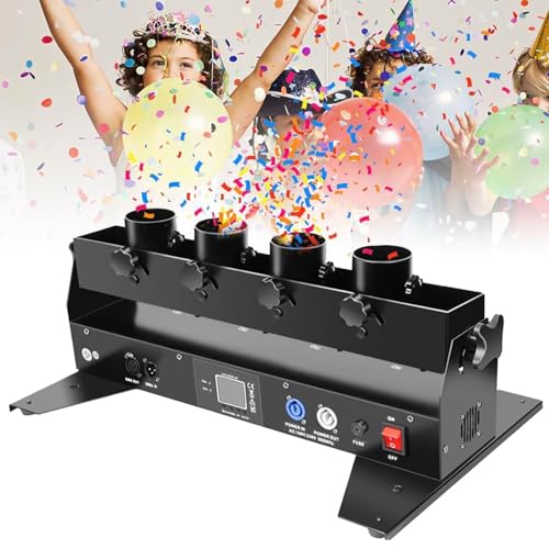 Elektronische Multicolor Konfetti Konfettikanonen-Werfermaschine, Kanone, 150 W, professionelle elektrische Röhren, kabellose Fernbedienung für Veranstaltungen, Partys, Clubs, Hochzeiten, Ko Elektronische Multicolor Konfetti Konfettikanonen-Werfermaschine, Kanone, 150 W, professionelle elektrische Röhren, kabellose Fernbedienung für Veranstaltungen, Partys, Clubs, Hochzeiten, Ko von Generic